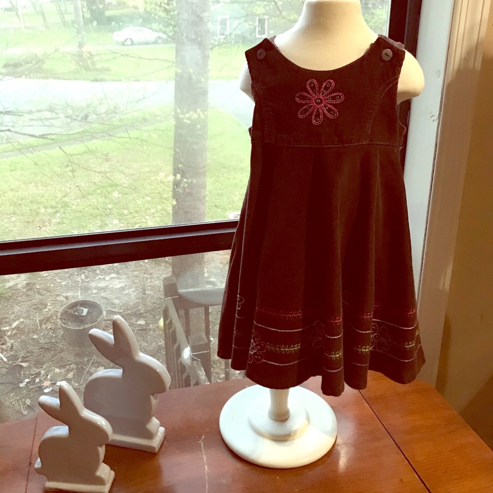 Chocolate Brown Sleeveless Dress Toddler Girl 18mo